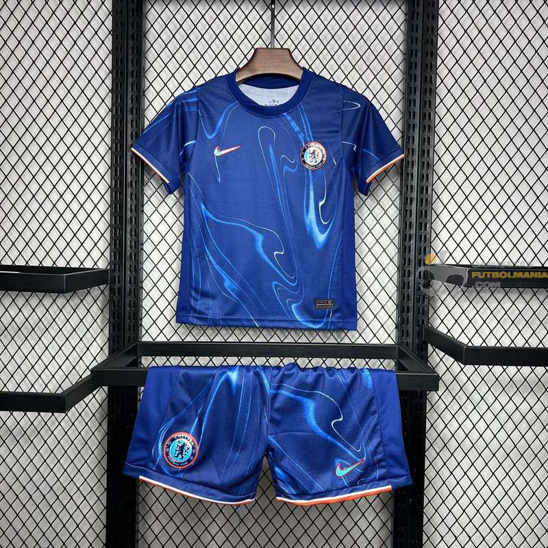 Camiseta y Pantalón Fútbol Niños Chelsea Primera Equipación 2024-2025