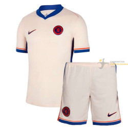 Camiseta y Pantalón Fútbol Niños Chelsea Segunda Equipación 2024-2025