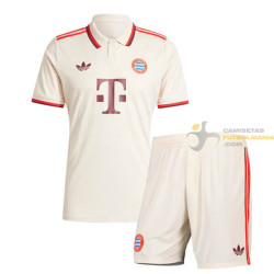 Camiseta y Pantalón Fútbol Niños Bayern Munich Tercera Equipación 2024-2025