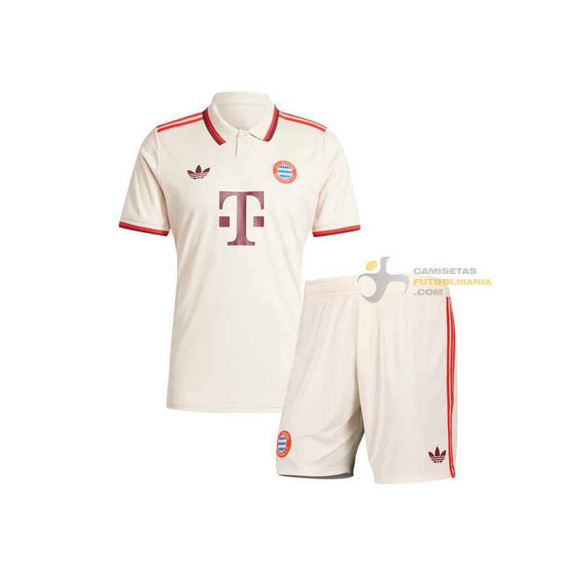 Camiseta y Pantalón Fútbol Niños Bayern Munich Tercera Equipación 2024-2025