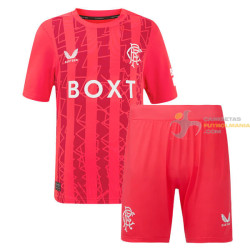 Camiseta y Pantalón Fútbol Niños Glasgow Rangers Portero 2024-2025