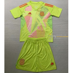 Camiseta y Pantalón Niños Alemania Portero Verde Eurocopa 2024