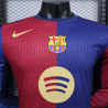 Camiseta Fútbol Barcelona Primera Equipación Versión Jugador Manga Larga 2024-2025