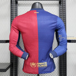 Camiseta Fútbol Barcelona Primera Equipación Versión Jugador Manga Larga 2024-2025