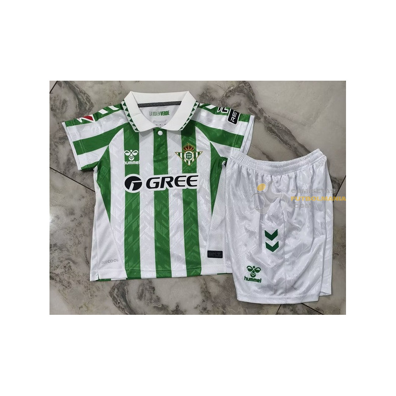 Camiseta y Pantalón Fútbol Niños Betis Primera Equipación 2024-2025