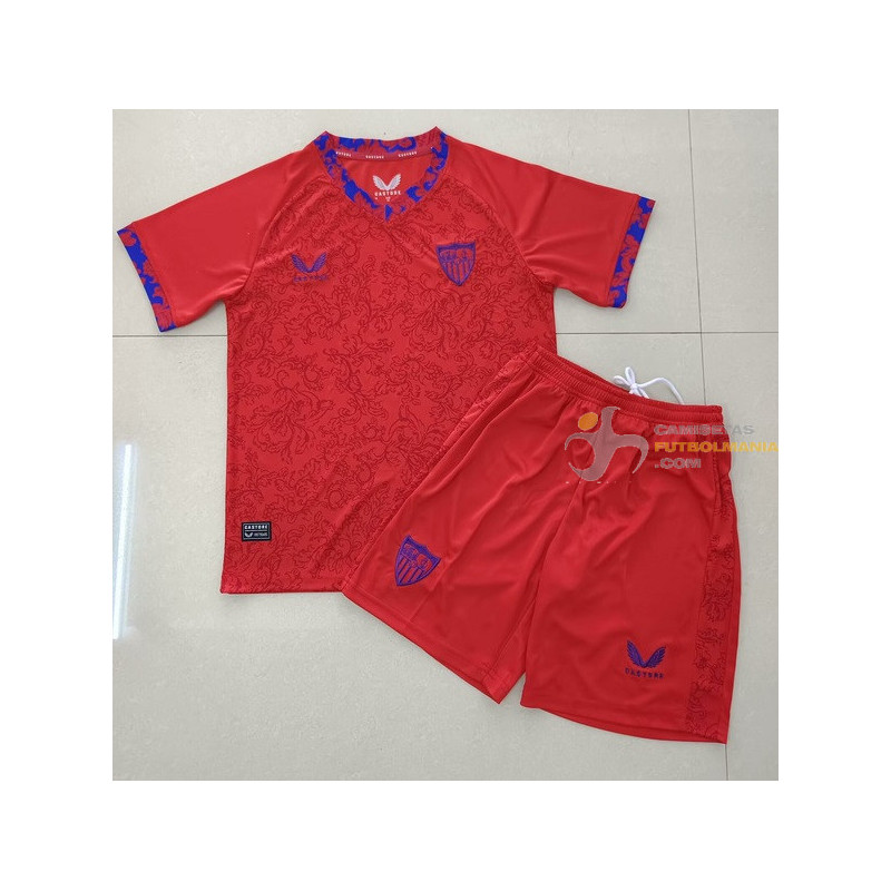 Camiseta y Pantalón Niños Sevilla Tercera Equipación 2024-2025