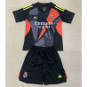 Camiseta y Pantalón Fútbol Niños Real Madrid Portero Negra 2024-2025