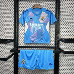 Camiseta y Pantalón Fútbol Niños Real Madrid Portero Azul 2024-2025