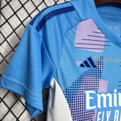 Camiseta y Pantalón Fútbol Niños Real Madrid Portero Azul 2024-2025