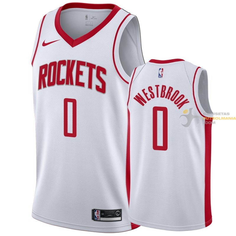 Camiseta NBA Russell Westbrook de Houston Rockets Blanca 2019-2020 jersey  basketball
