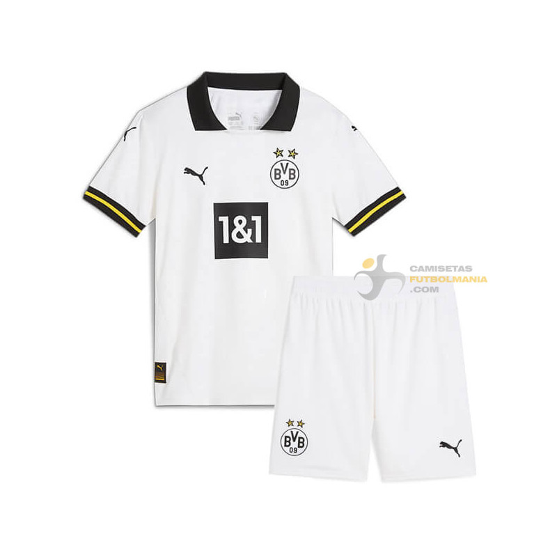 Camiseta y Pantalón Fútbol Niños Borussia Dortmund Tercera Equipación 2024-2025