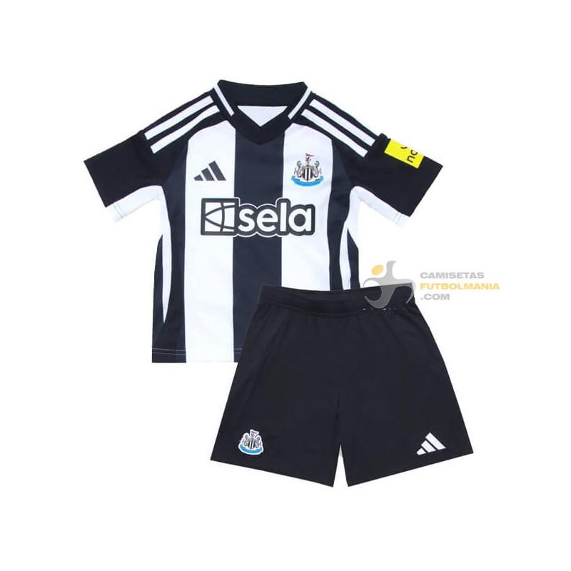 Camiseta y Pantalón Fútbol Niños Newcastle Primera Equipación 2024-2025