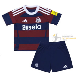 Camiseta y Pantalón Fútbol Niños Newcastle Segunda Equipación 2024-2025