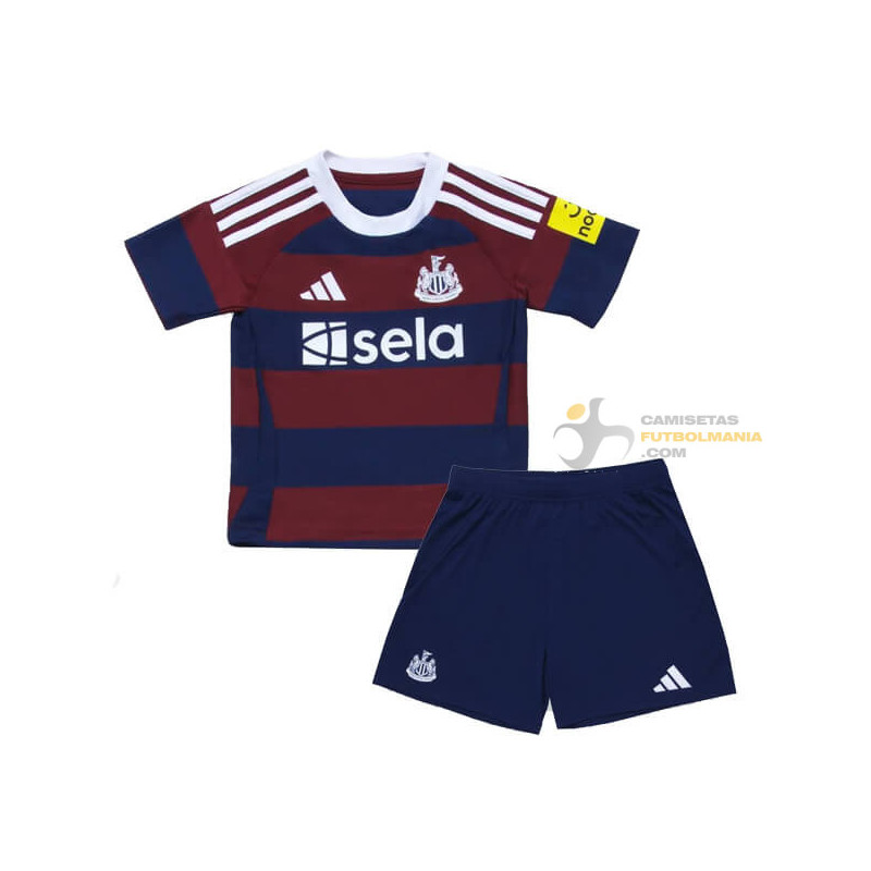 Camiseta y Pantalón Fútbol Niños Newcastle Segunda Equipación 2024-2025