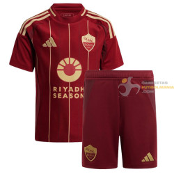 Camiseta y Pantalón Fútbol Niños Roma Primera Equipación 2024-2025