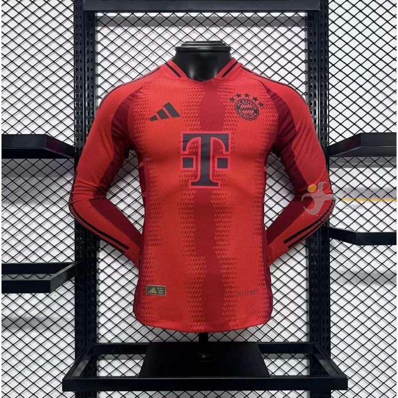 Camiseta Fútbol Bayern Munich Primera Equipación Versión Jugador Manga Larga 2024-2025