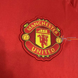 Camiseta Fútbol Manchester United Pre Match Entrenamiento Roja 2024-2025