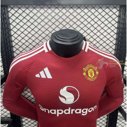 Camiseta Fútbol Manchester United Primera Equipación Versión Jugador Manga Larga 2024-2025