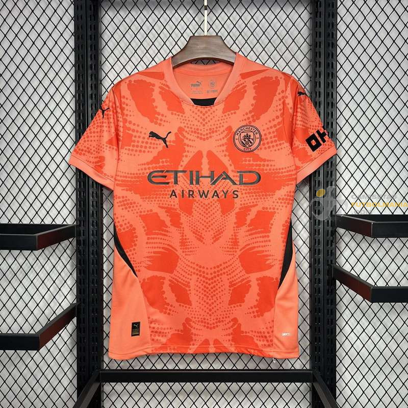 Camiseta Fútbol Manchester City Portero Naranja 2024-2025