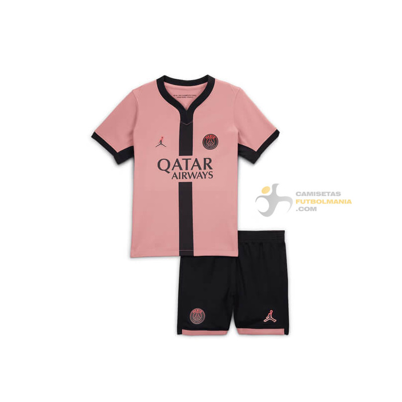 Camiseta y Pantalón Fútbol Niños Paris Saint-Germain Tercera Equipación 2024-2025