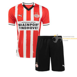 Camiseta y Pantalón Fútbol Niños PSV Eindhoven Primera Equipación 2024-2025