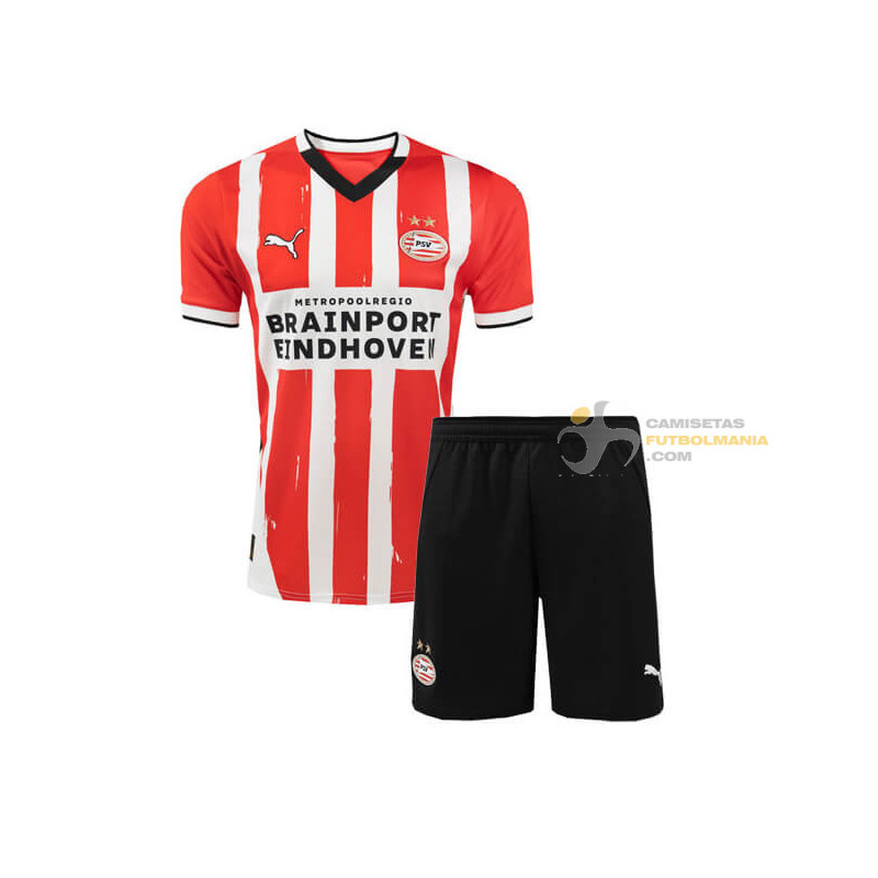 Camiseta y Pantalón Fútbol Niños PSV Eindhoven Primera Equipación 2024-2025