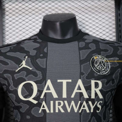 Camiseta Fútbol Paris Saint-Germain Edición Black Camouflage Versión Jugador 2024-2025