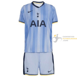 Camiseta y Pantalón Fútbol Tottenham Niños Segunda Equipación 2024-2025