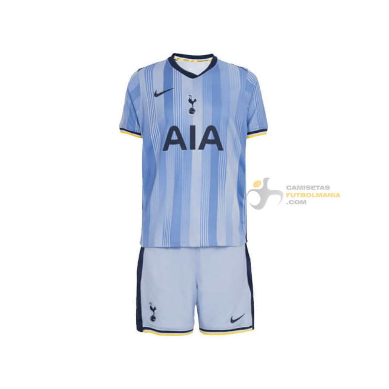 Camiseta y Pantalón Fútbol Tottenham Niños Segunda Equipación 2024-2025