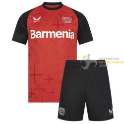 Camiseta y Pantalón Fútbol Niños Bayer 04 Leverkusen Primera Equipación 2024-2025