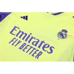 Camiseta y Pantalón Entrenamiento Real Madrid Bicolor Amarillo 2024-2025