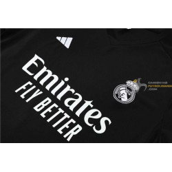 Camiseta y Pantalón Entrenamiento Real Madrid Negro 2024-2025