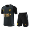 Camiseta y Pantalón Entrenamiento Real Madrid Negro Gris 2024-2025