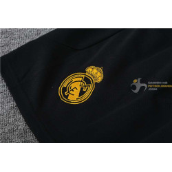 Camiseta y Pantalón Entrenamiento Real Madrid Negro Gris 2024-2025