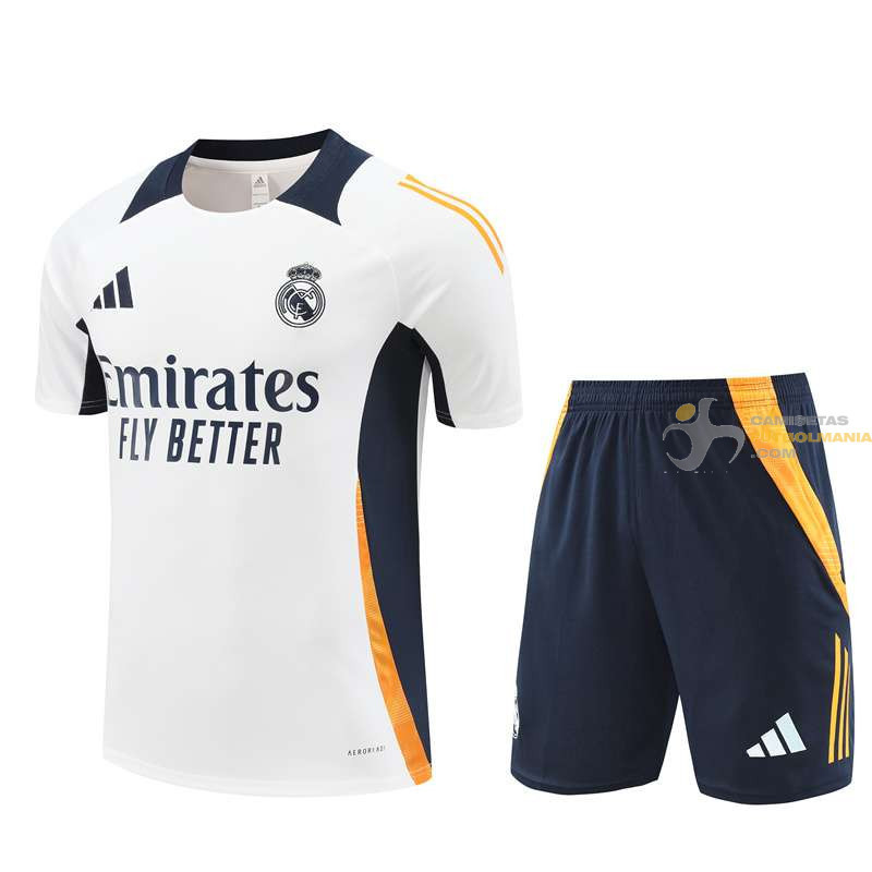 Camiseta y Pantalón Entrenamiento Real Madrid Blanca 2024-2025