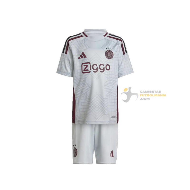 Camiseta y Pantalón Fútbol Niños Ajax Tercera Equipación 2024-2025