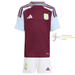 Camiseta y Pantalón Fútbol Niños Aston Villa Primera Equipación 2024-2025