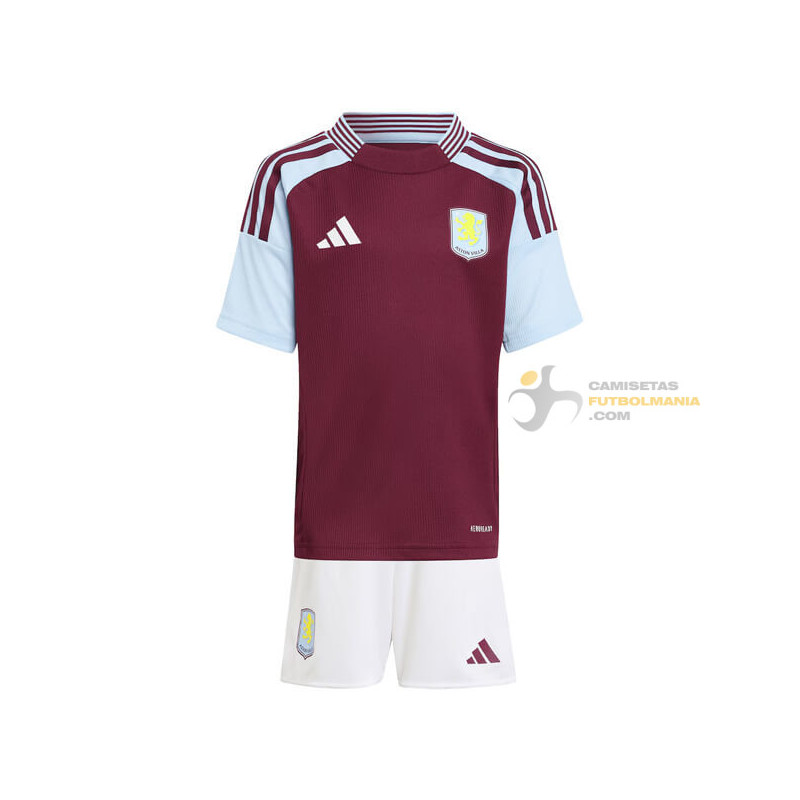 Camiseta y Pantalón Fútbol Niños Aston Villa Primera Equipación 2024-2025