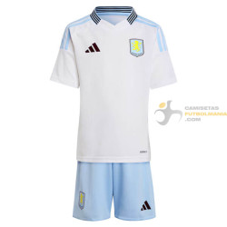 Camiseta y Pantalón Fútbol Niños Aston Villa Segunda Equipación 2024-2025