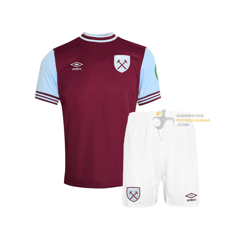 Camiseta y Pantalón Niños West Ham Primera Equipación 2024-2025