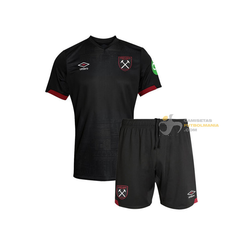 Camiseta y Pantalón Niños West Ham Segunda Equipación 2024-2025