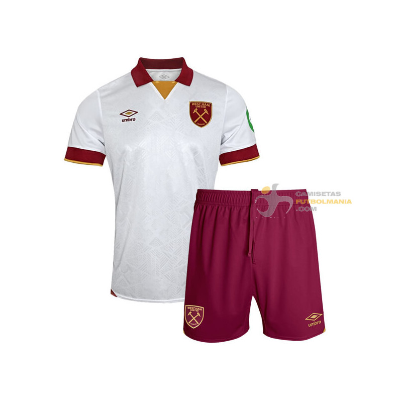 Camiseta y Pantalón Niños West Ham Tercera Equipación 2024-2025