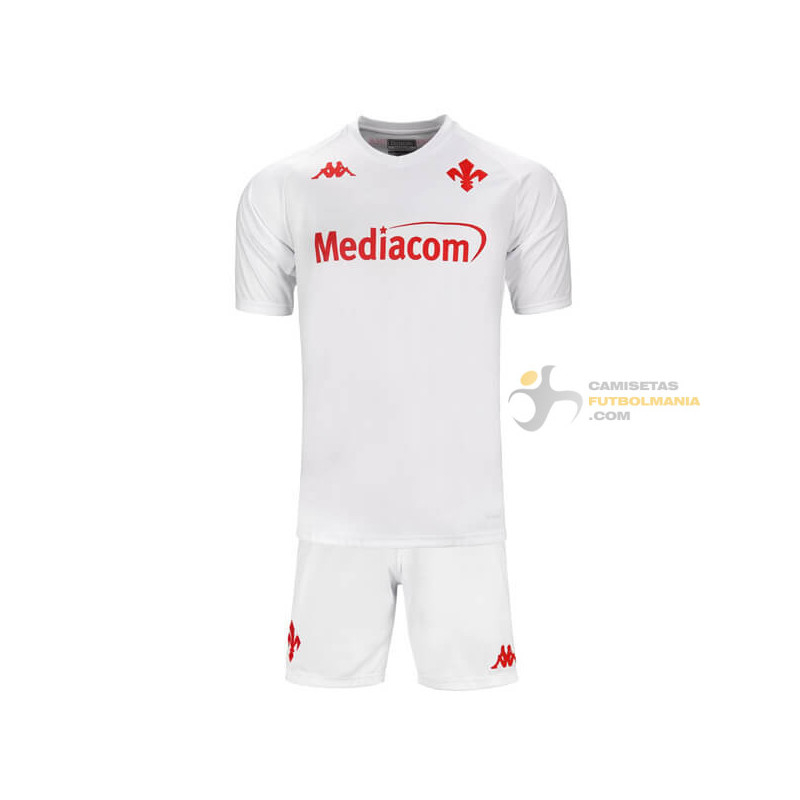 Camiseta y Pantalón Fútbol Niños Fiorentina Segunda Equipación 2024-2025