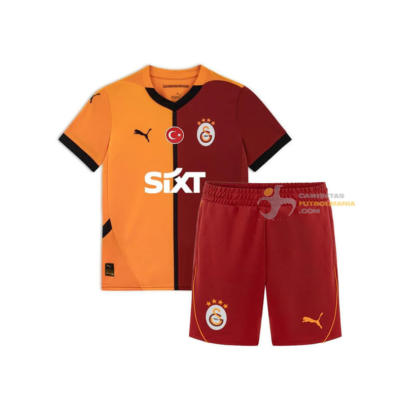 Camiseta y Pantalón Fútbol Niños Galatasaray Primera Equipación 2024-2025