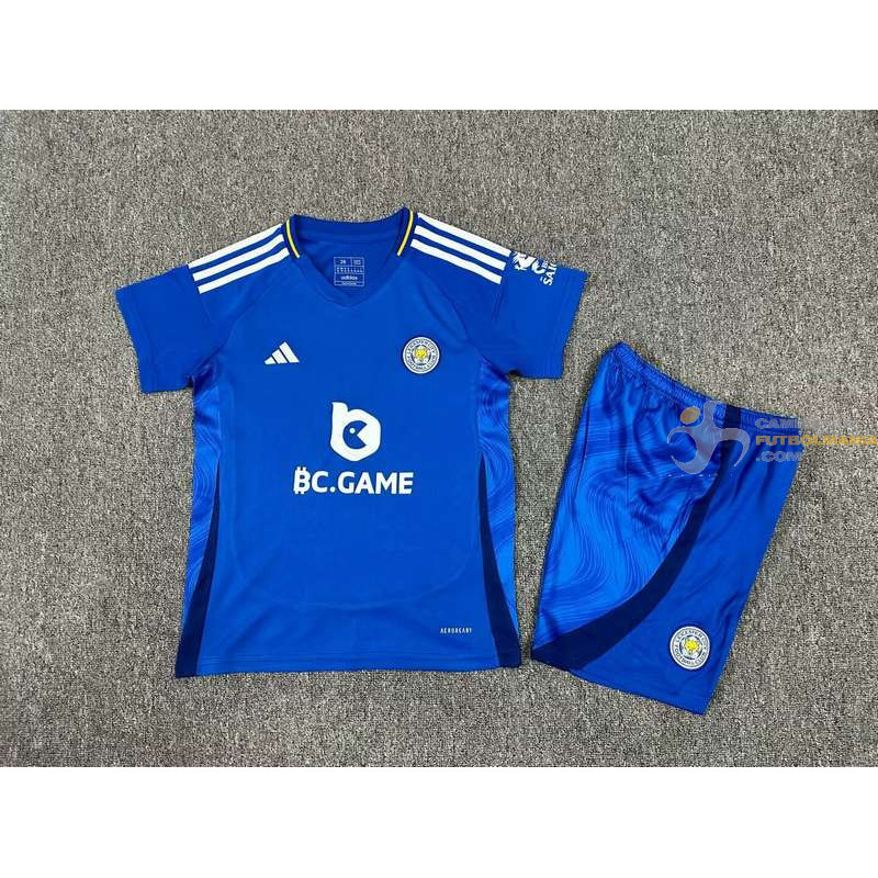 Camiseta y Pantalón Niños Leicester City Primera Equipación 2024-2025