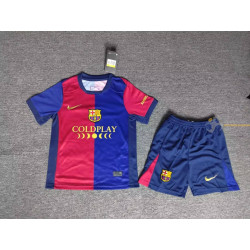 Camiseta y Pantalón Fútbol Niños Barcelona Primera Equipación Edición Coldplay 2024-2025