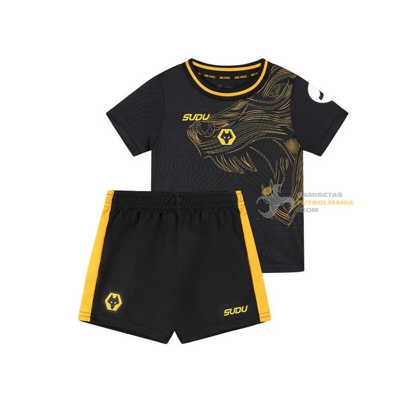 Camiseta y Pantalón Niños Wolverhampton Segunda Equipación 2024-2025