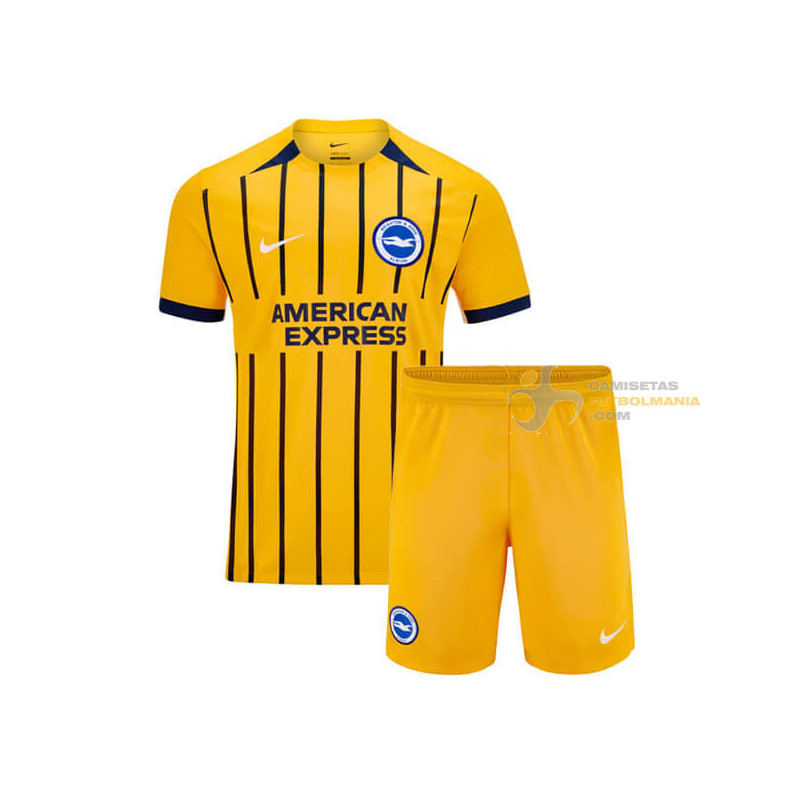 Camiseta y Pantalón Niños Brighton & Hove Albion Segunda Equipación 2024-2025