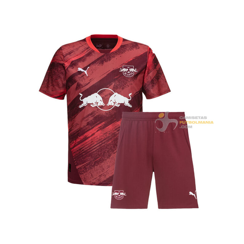 Camiseta y Pantalón Fútbol Niños Leipzig Segunda Equipación 2024-2025