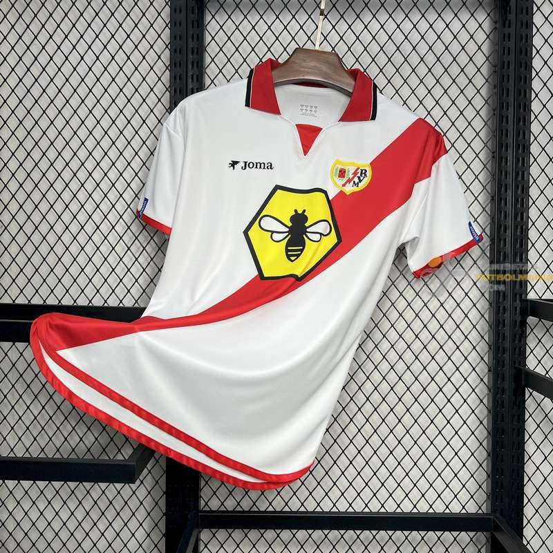 Camiseta Fútbol Rayo Vallecano Primera Equipación Retro Clásica 2001-2002